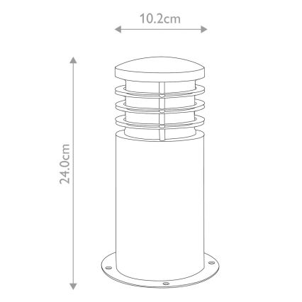 Tuin Zone - Buitenlamp SANDBANKS 1xE27/60W/230V IP44 mat chroom