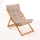 Tuinligstoel beige/beukenhout