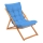 Tuinligstoel blauw/beuk