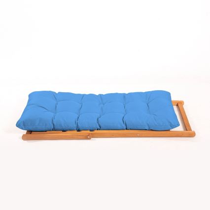 Tuinligstoel blauw/beuk
