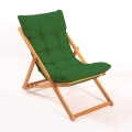 Tuinligstoel groen/beuk