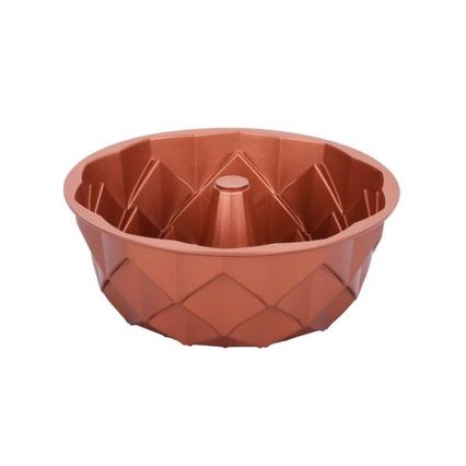 Tulbandvorm KITCHISIMO 24 cm diamant/koperkleurig