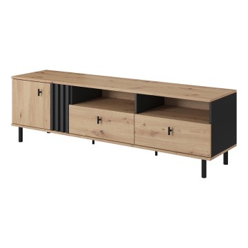 TV-meubel BADIA eiken/antraciet