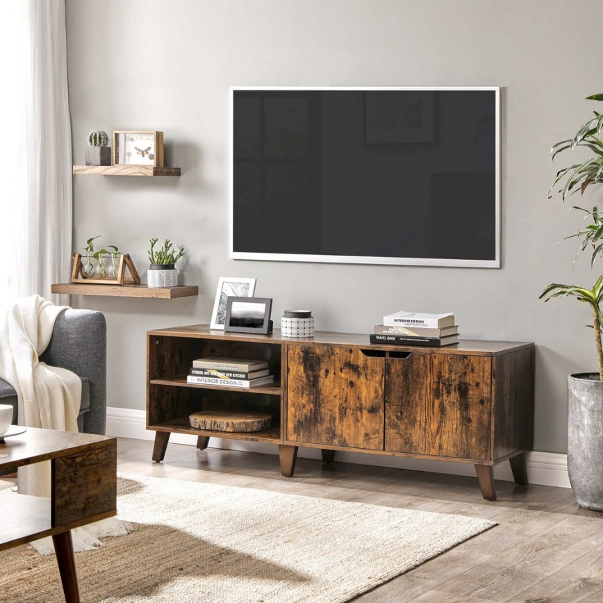TV-meubel BASTOR bruin/zwart