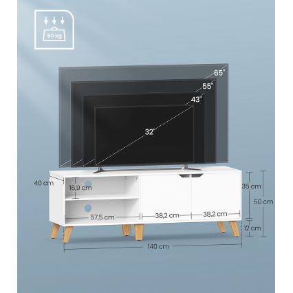 TV-meubel BASTOR wit