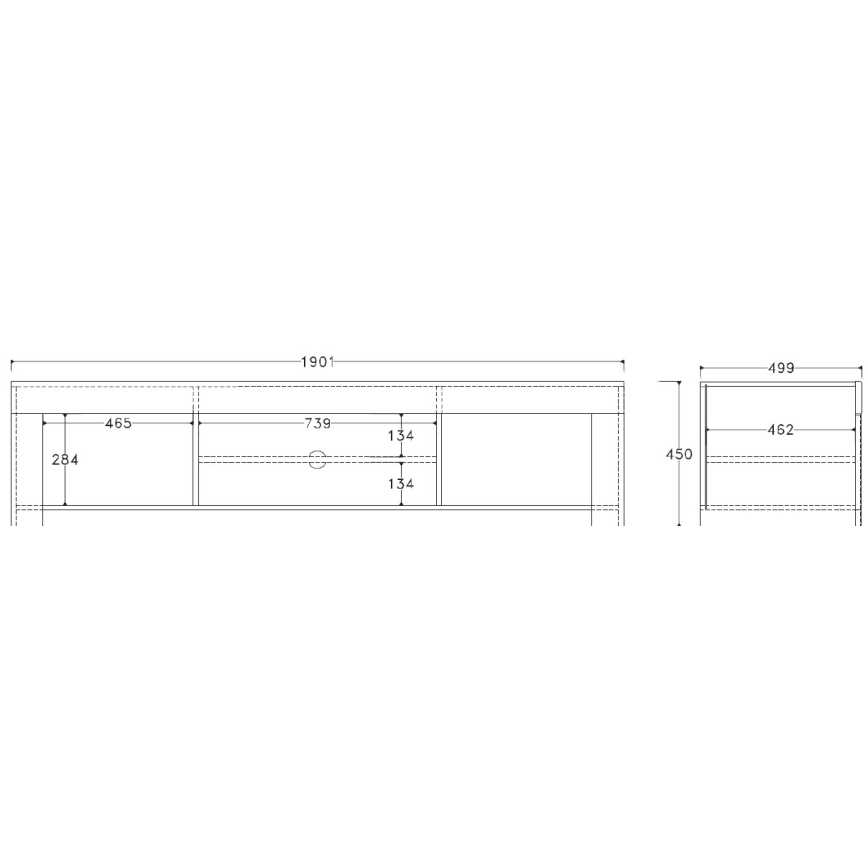 TV-meubel FINERA wit