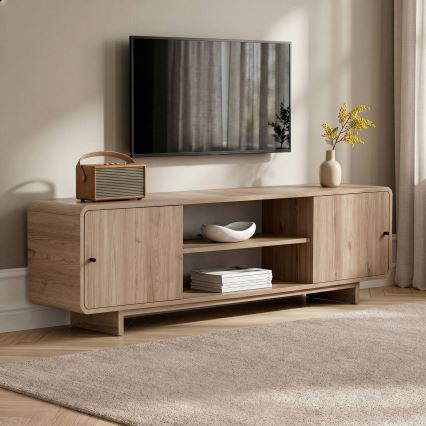 Tv-meubel KABIN 180x34 cm eiken