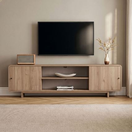 Tv-meubel KABIN 180x34 cm eiken