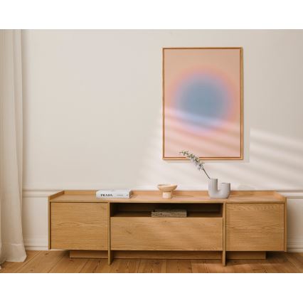 TV-meubel KEMI 197x57 cm Cremona-eik