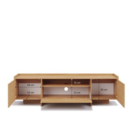 TV-meubel KEMI 197x57 cm Cremona-eik
