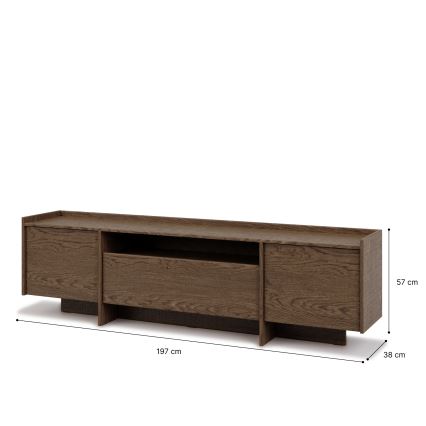 TV-meubel KEMI 197x57 cm eiken