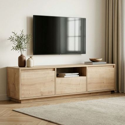 Tv-meubel KREDE 160x30 cm eiken