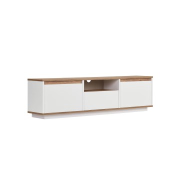 TV-meubel KREDE 160x30 cm wit/grenen