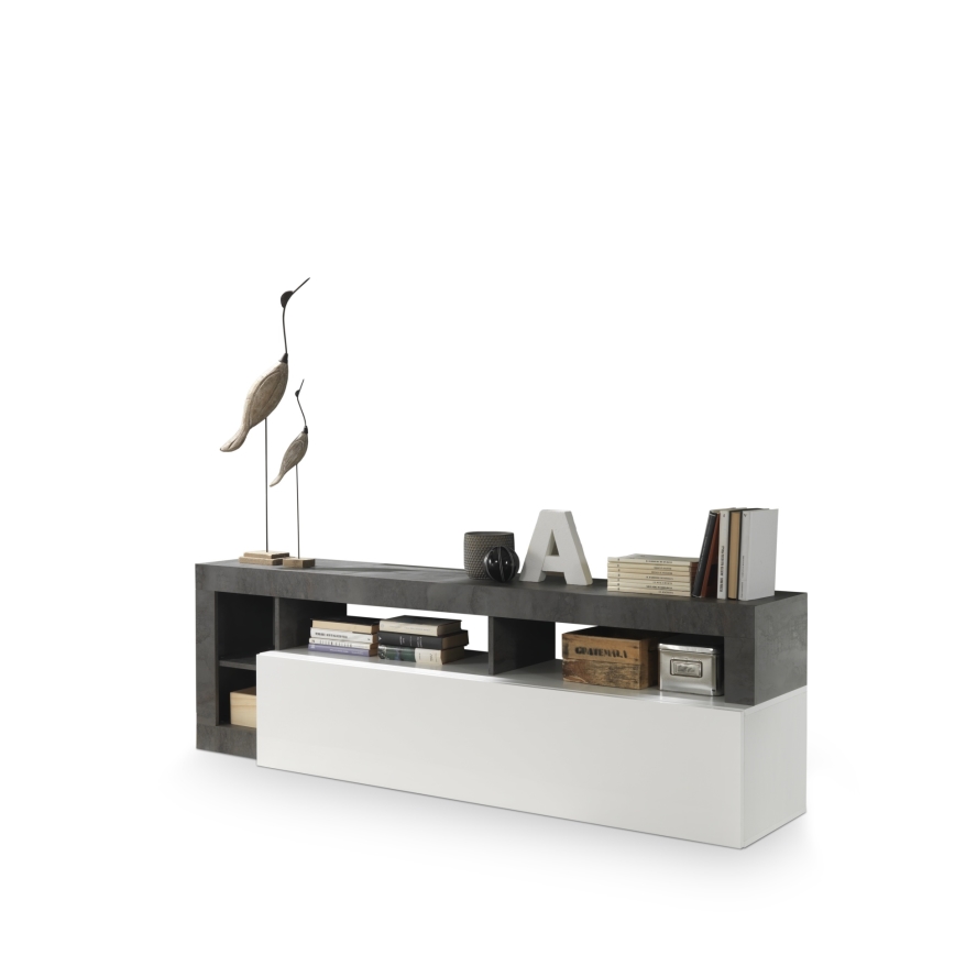 TV-meubel LENOR wit/antraciet