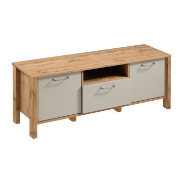 TV-meubel MENTA 138x49 cm Wotan-eik/grijs