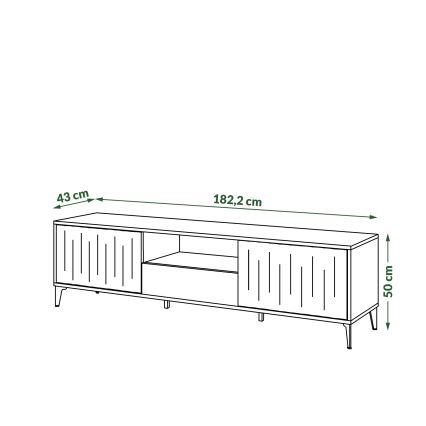 Tv-meubel met lade RONJA taupe/zwart