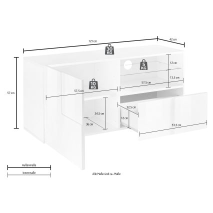 Tv-meubel SERIAN Sonoma eik