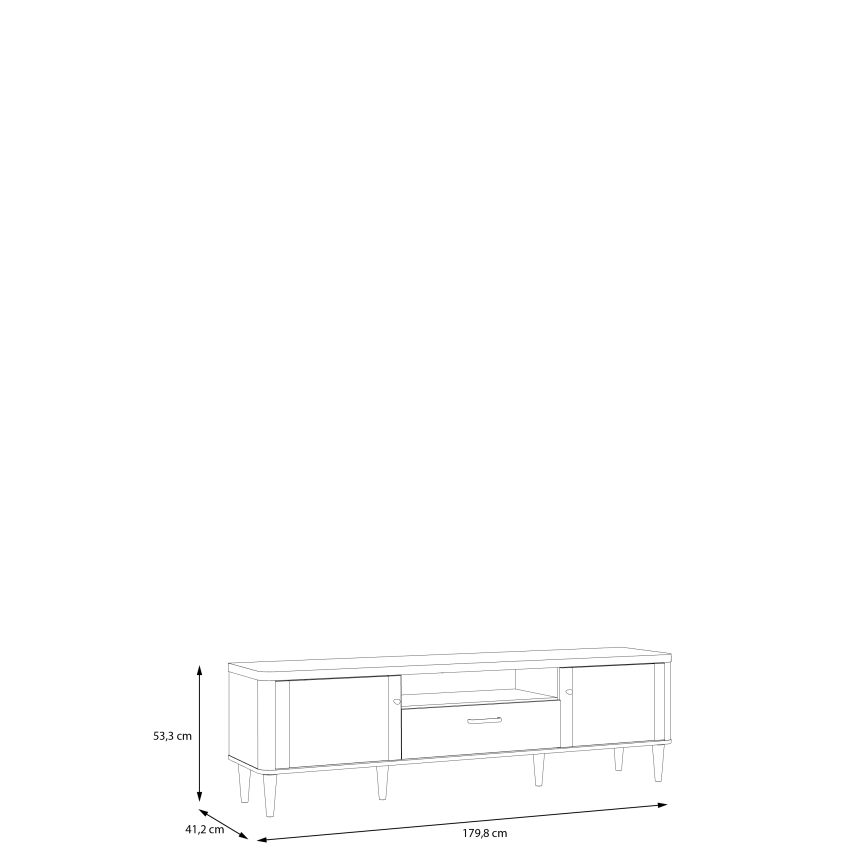 TV-meubel VIRO bruin/beige