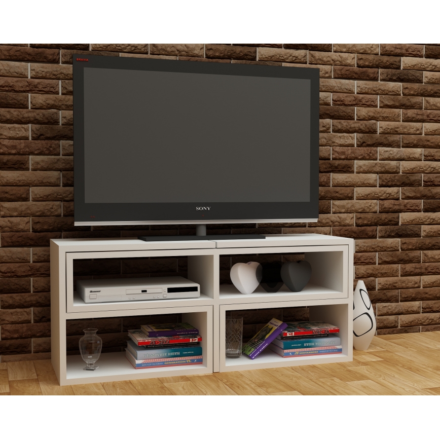 TV Tafel CARE 40x136,8 cm wit