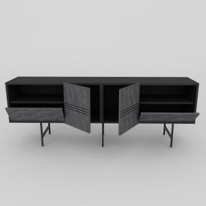 TV Tafel DERIN 65x180 cm zwart