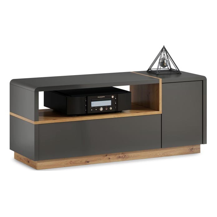 TV-tafel FRED antraciet/eiken artisan