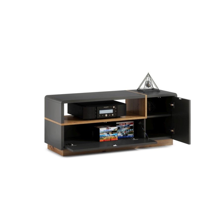 TV-tafel FRED antraciet/eiken artisan