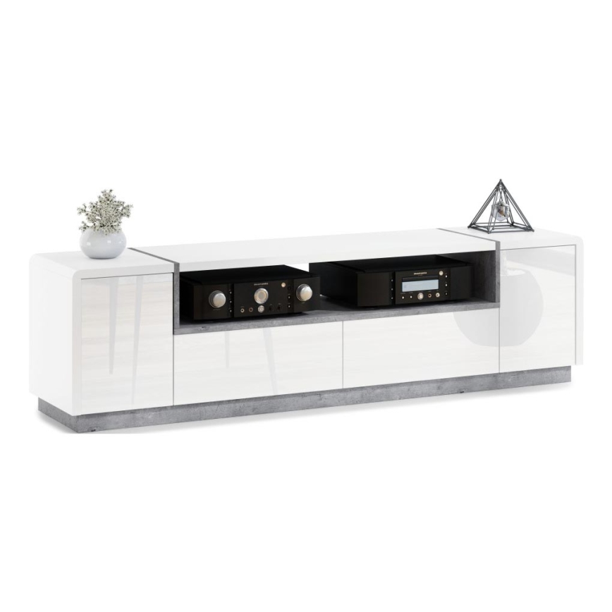 TV-tafel FRED wit/grijs