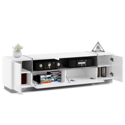 TV-tafel FRED wit/grijs