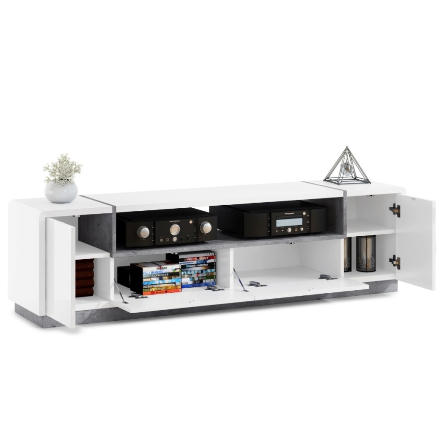 TV-tafel FRED wit/grijs
