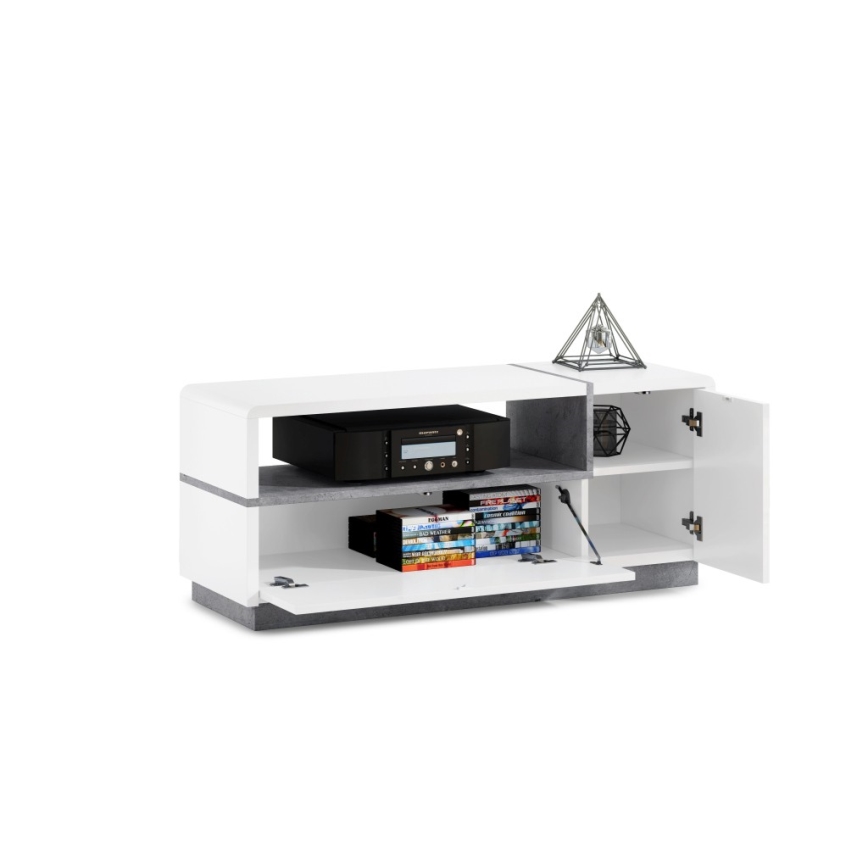 TV-tafel FRED wit/grijs