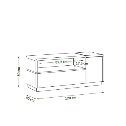 TV-tafel FRED wit/grijs