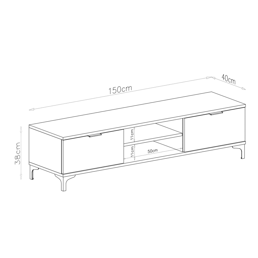 TV-tafel LORA wit