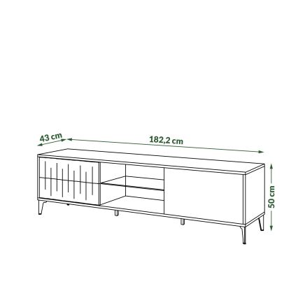 TV-tafel met drawers RONJA taupe/zwart