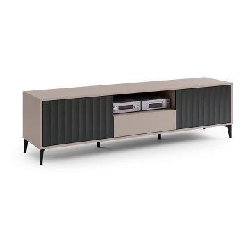 TV-tafel met een drawer RONJA taupe/zwart