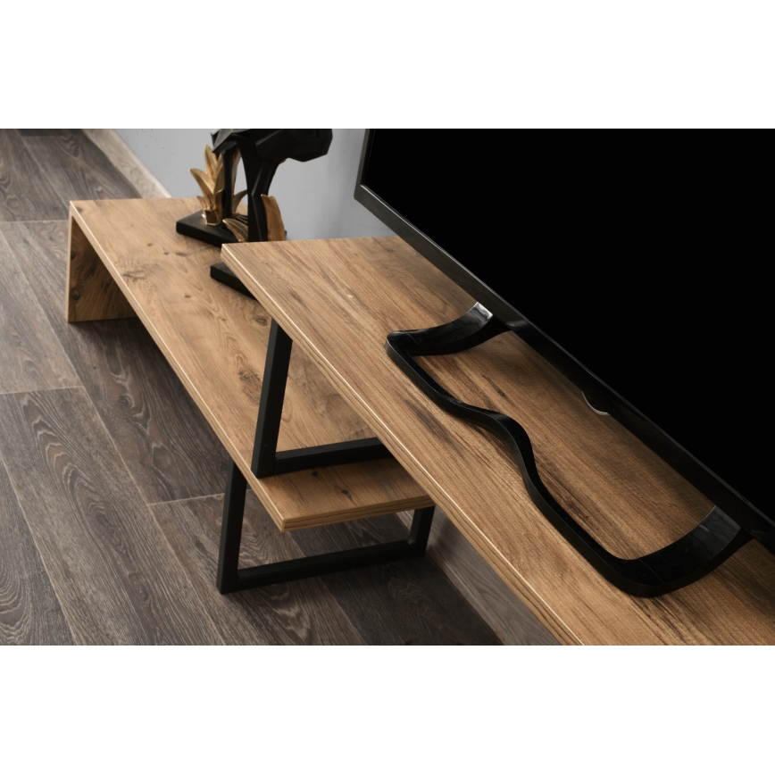 TV tafel OVIT 44x153 cm bruin/zwart