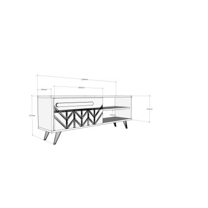 TV Tafel VENEDIK 43,7x120 cm wit