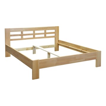 Tweepersoonsbed gemaakt van massief hout ANGELA 180x200 cm beuken