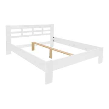 Tweepersoonsbed gemaakt van massief hout ANGELA 180x200 cm wit