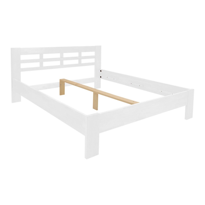 Tweepersoonsbed gemaakt van massief hout ANGELA 180x200 cm wit