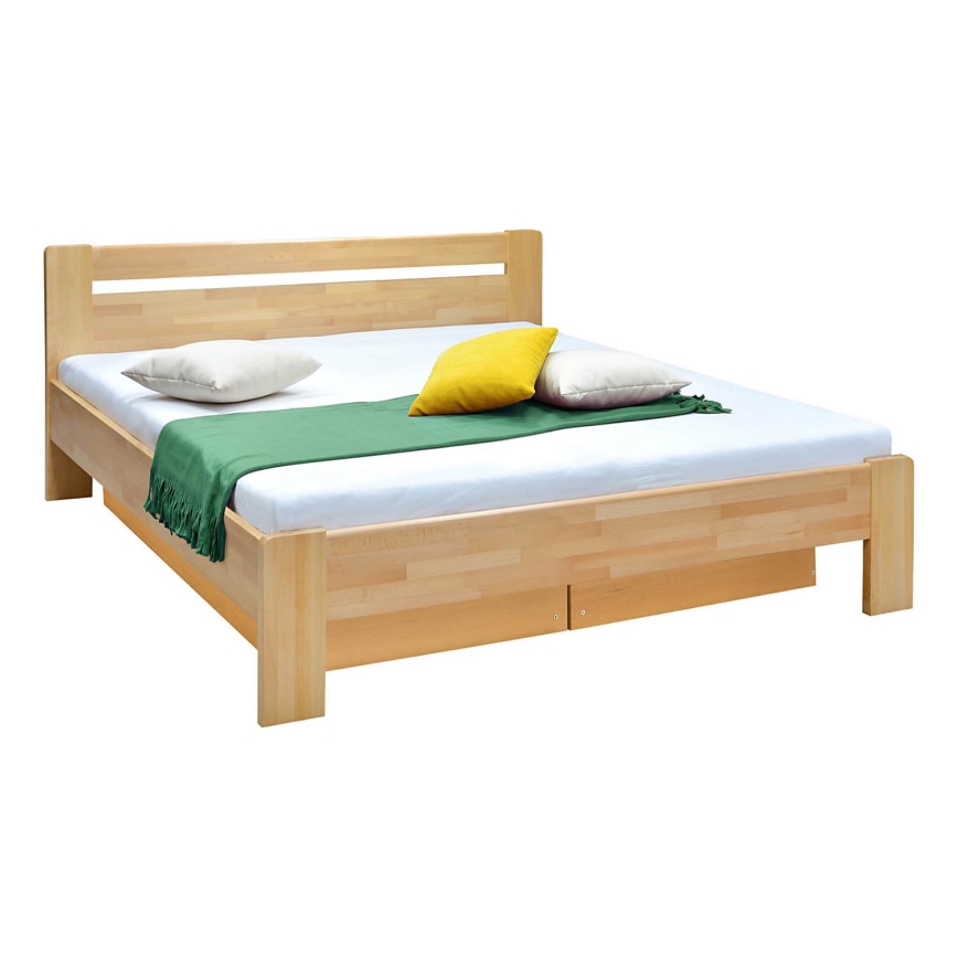 Tweepersoonsbed met een opslagruimte AMARA 180x200 cm beuken