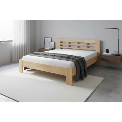 Tweepersoonsbed van massief hout ANGELA 180x200 cm beuk