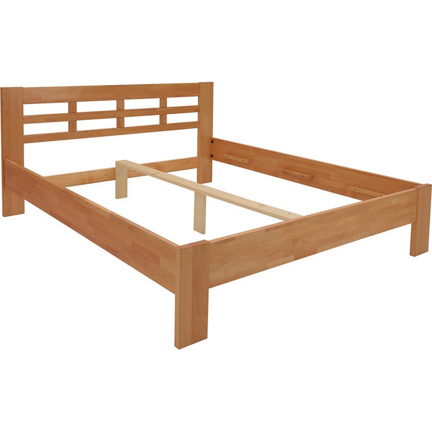 Tweepersoonsbed van massief hout ANGELA 180x200 cm walnoot