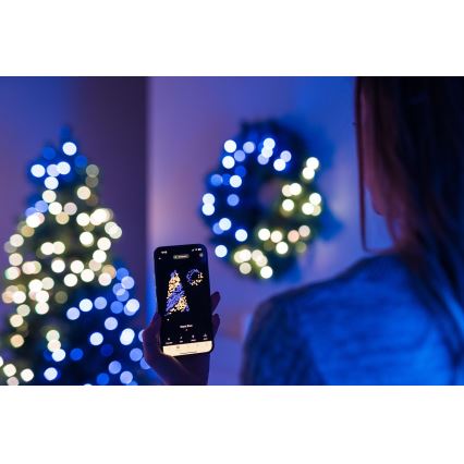 Twinkly - Couronne de Noël RVB à intensité variable 50xLED d. 60 cm Wi-Fi