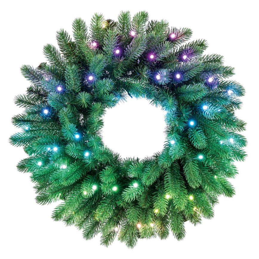 Twinkly - Couronne de Noël RVB à intensité variable 50xLED d. 60 cm Wi-Fi