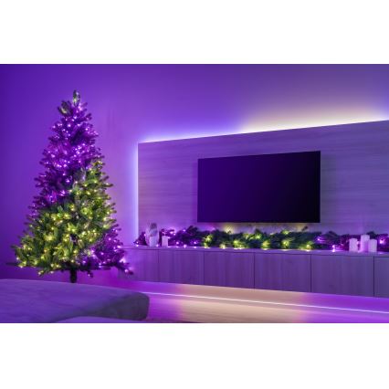 Twinkly - регульована настінна прикраса Різдва LED RGBW GARLAND 50xLED 2,7 м Wi-Fi