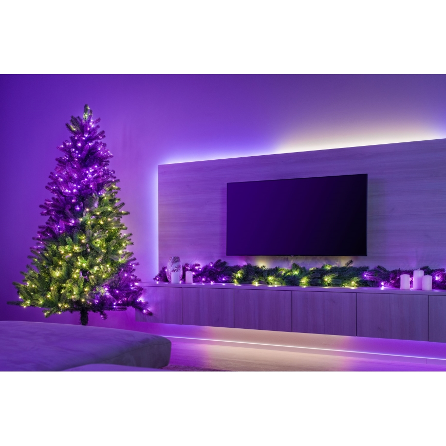 Twinkly - регульована настінна прикраса Різдва LED RGBW GARLAND 50xLED 2,7 м Wi-Fi