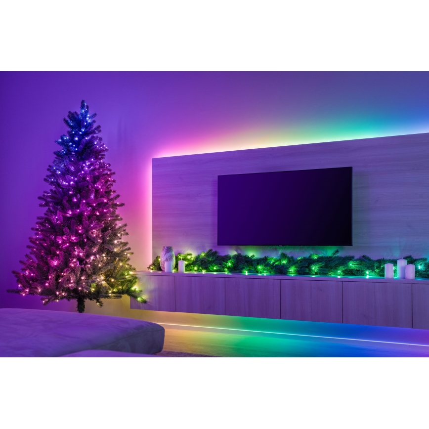 Twinkly - регульована настінна прикраса Різдва LED RGBW GARLAND 50xLED 2,7 м Wi-Fi