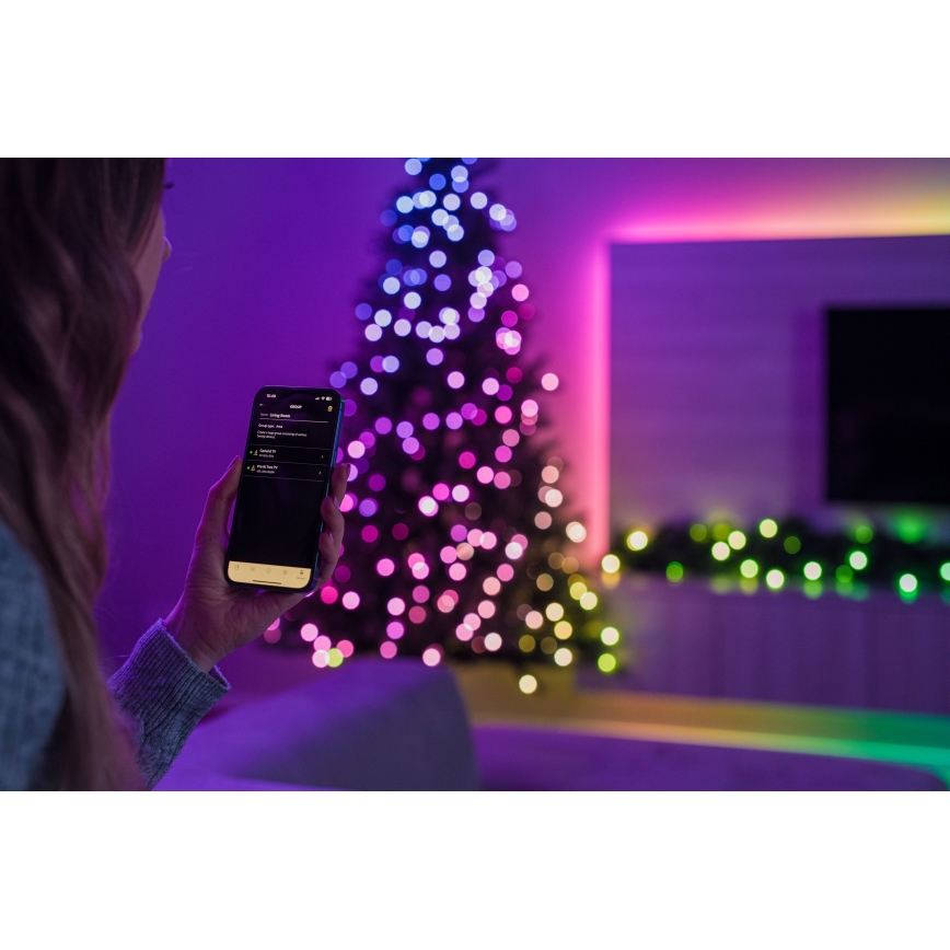 Twinkly - регульована настінна прикраса Різдва LED RGBW GARLAND 50xLED 2,7 м Wi-Fi