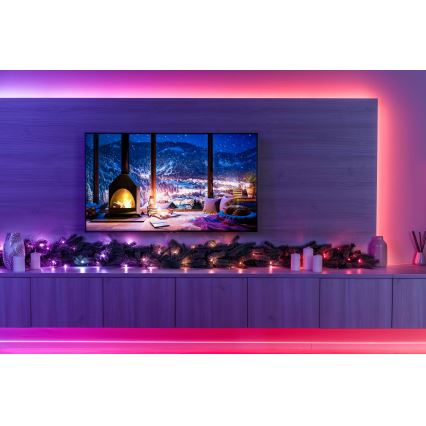 Twinkly - регульована настінна прикраса Різдва LED RGBW GARLAND 50xLED 2,7 м Wi-Fi
