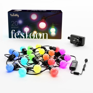 Twinkly - Guirlande décorative d'extérieur LED RGB 20xLED 14m IP44 Wi-Fi